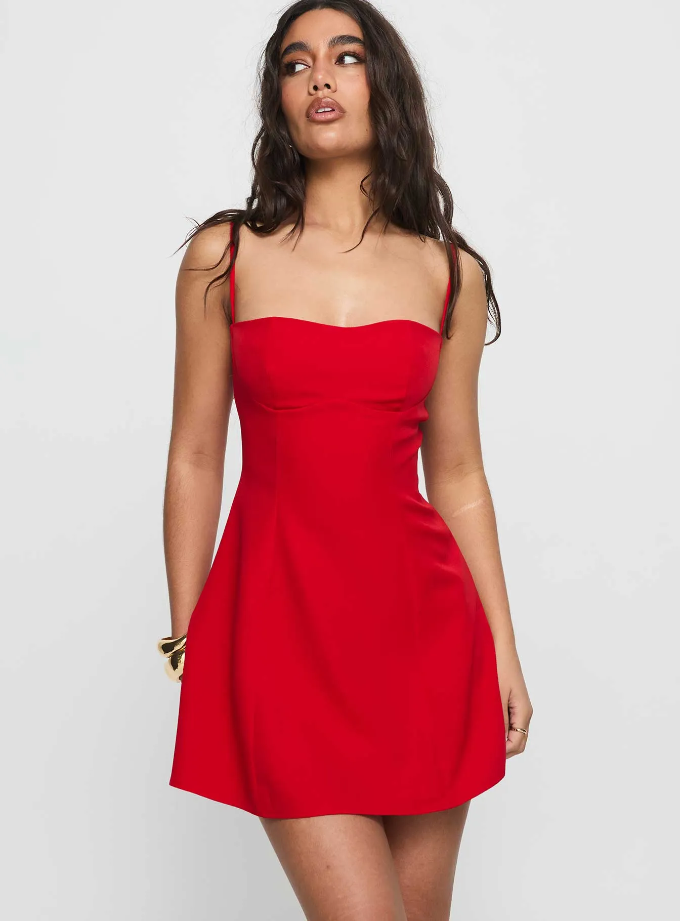 Easy To Love Mini Dress Red sold by Princess Polly product image thumbnail 2