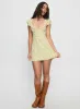 I Guess So Mini Dress Yellow Multi sold by Princess Polly