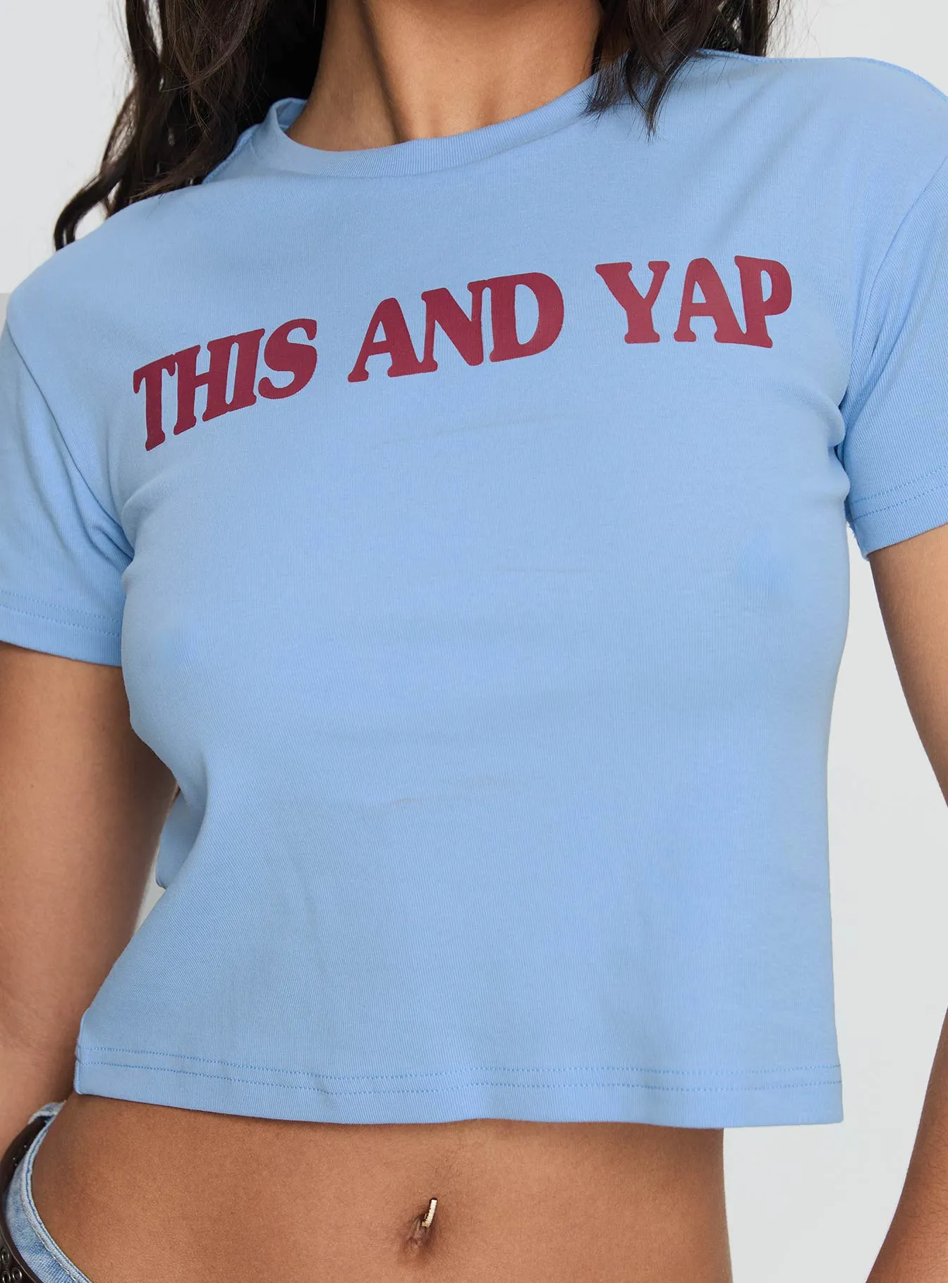 This And Yap Graphic Top Blue / Red sold by Princess Polly product image thumbnail 5