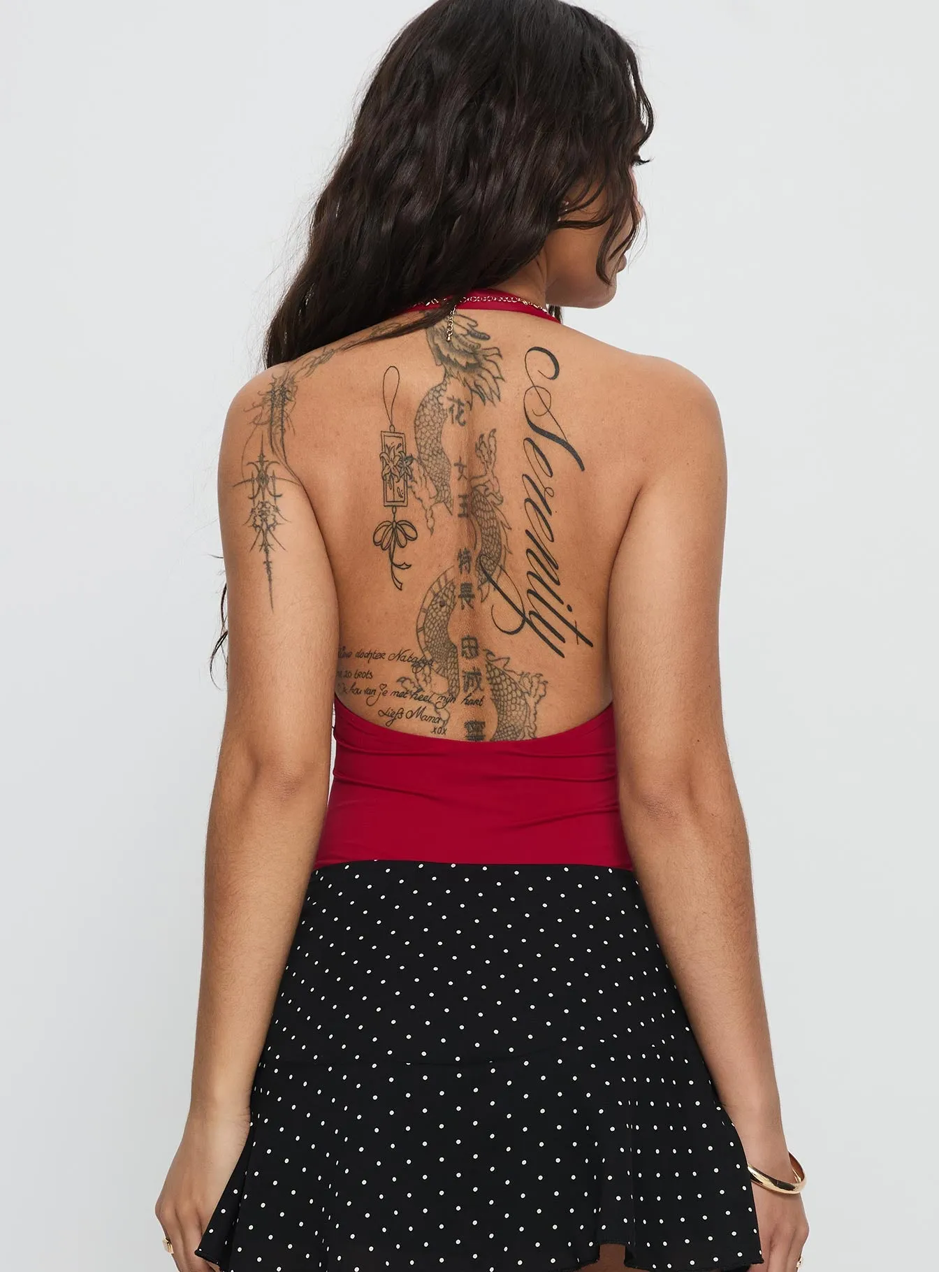 Sugarberry Cut Out Bodysuit Red sold by Princess Polly product image thumbnail 5