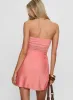 Elemental Strapless Mesh Mini Dress Orange sold by Princess Polly