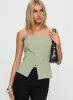 Lavish Living Strapless Top Green sold by Princess Polly