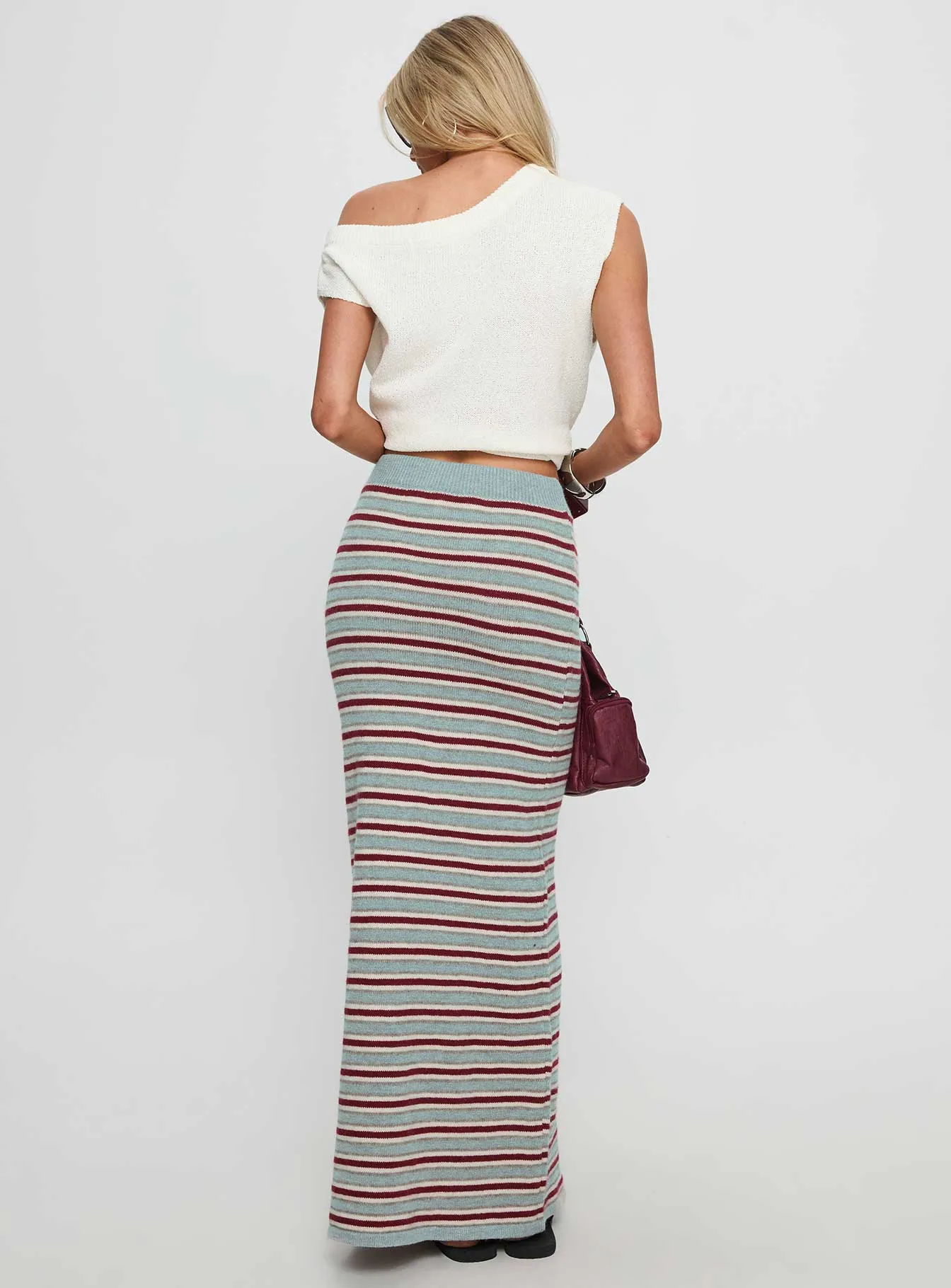 On Air Knit Maxi Skirt Multi Stripe sold by Princess Polly product image thumbnail 4