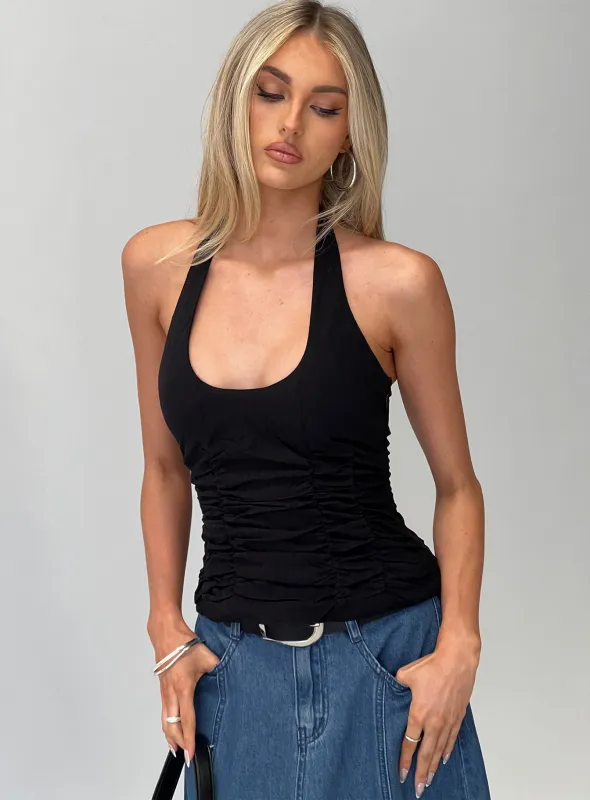 Nataliya Halter Top Black sold by Princess Polly
