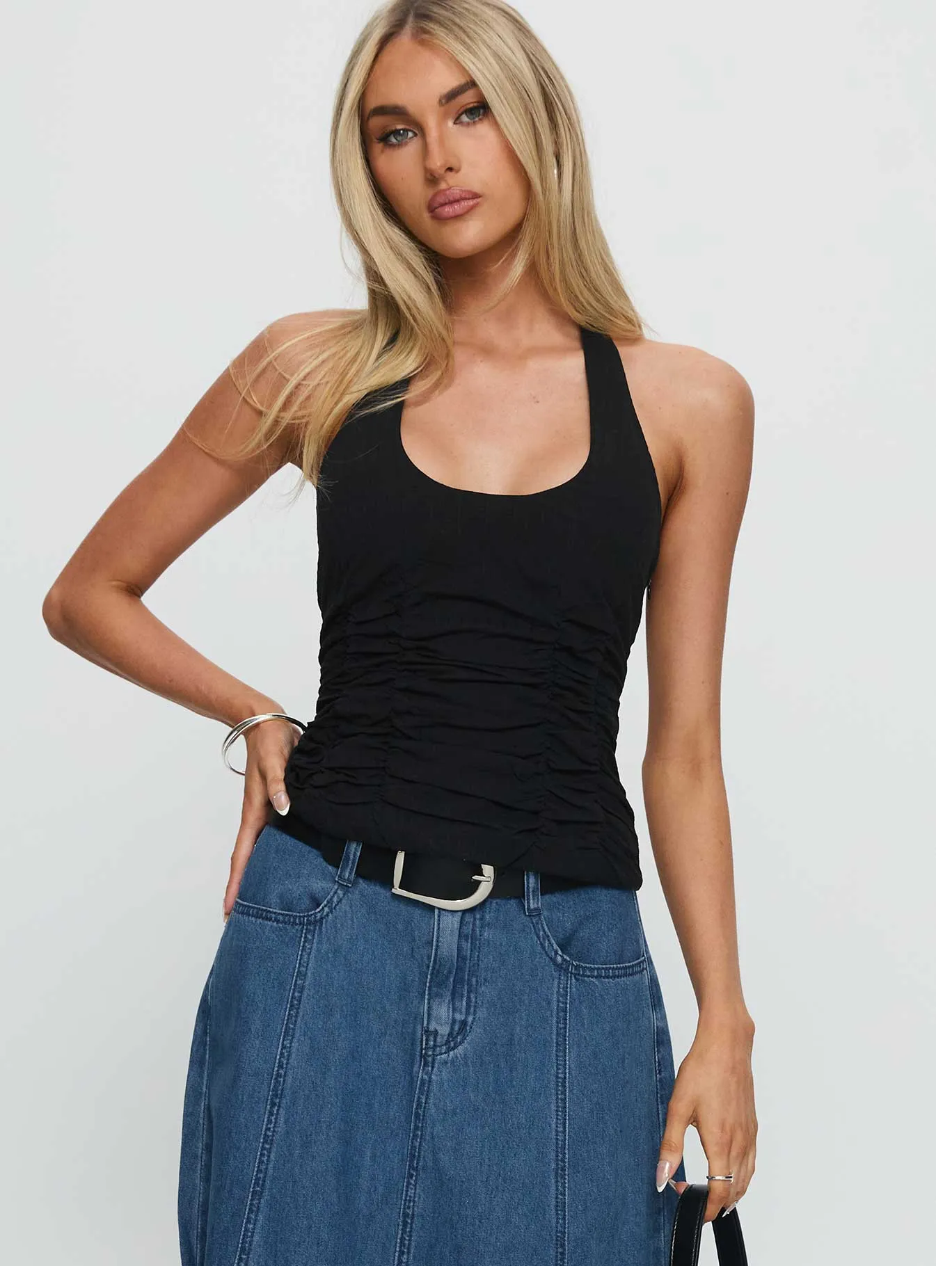 Nataliya Halter Top Black sold by Princess Polly product image thumbnail 2