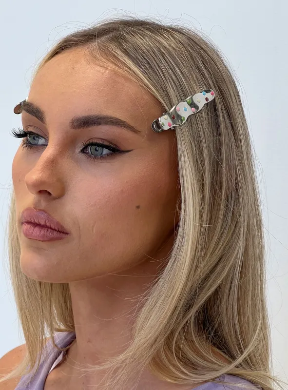 Kind To Another Hair Clips Silver / Multi sold by Princess Polly