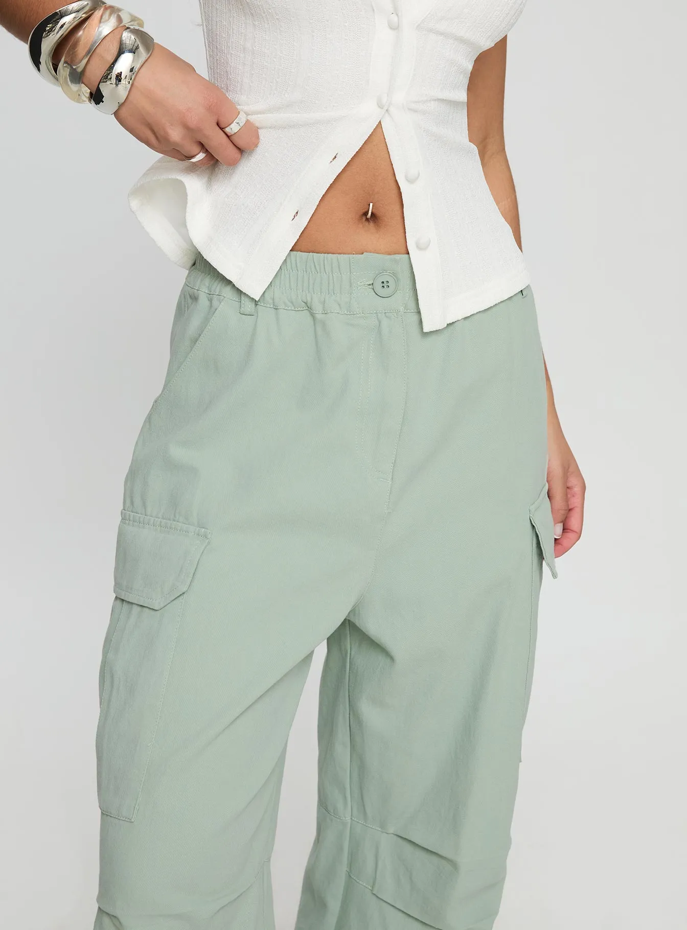 Elanthea Cargo Pants Green sold by Princess Polly product image thumbnail 5