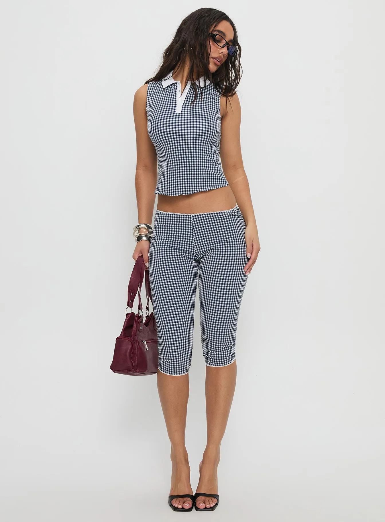 Tisuka Top Navy Check sold by Princess Polly product image thumbnail 3