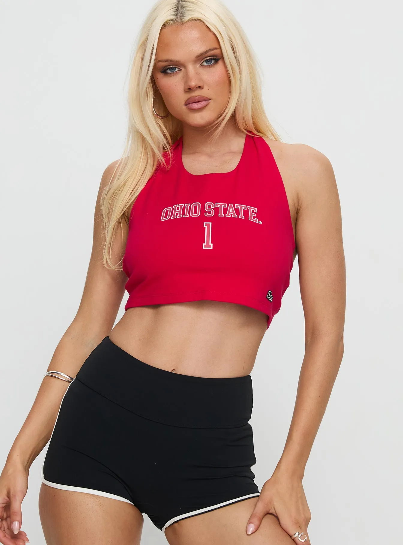 Ohio State Tailgate Halter Top Red sold by Princess Polly product image thumbnail 2