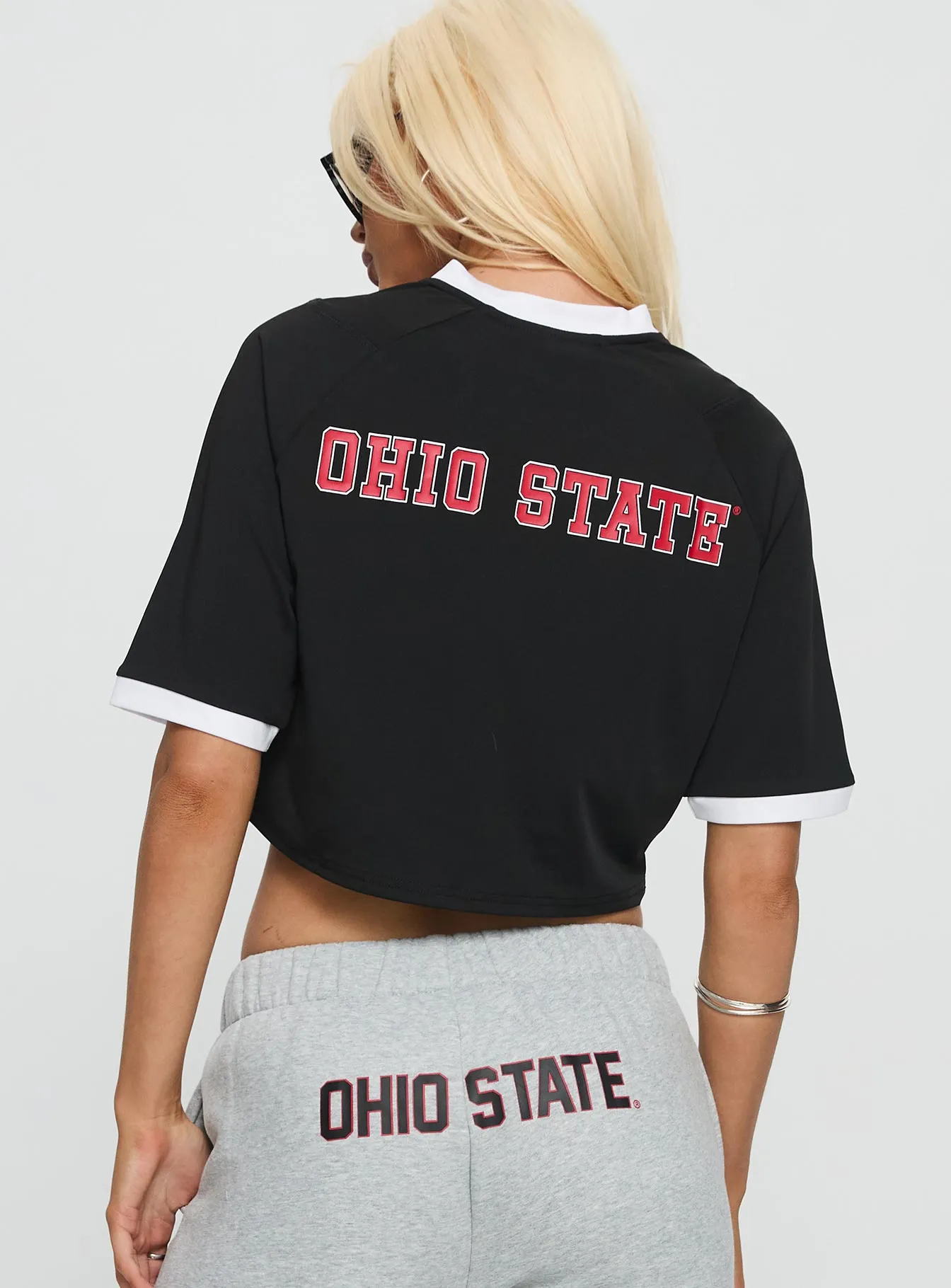 Ohio State Cropped Soccer Jersey Tee Black sold by Princess Polly product image thumbnail 4