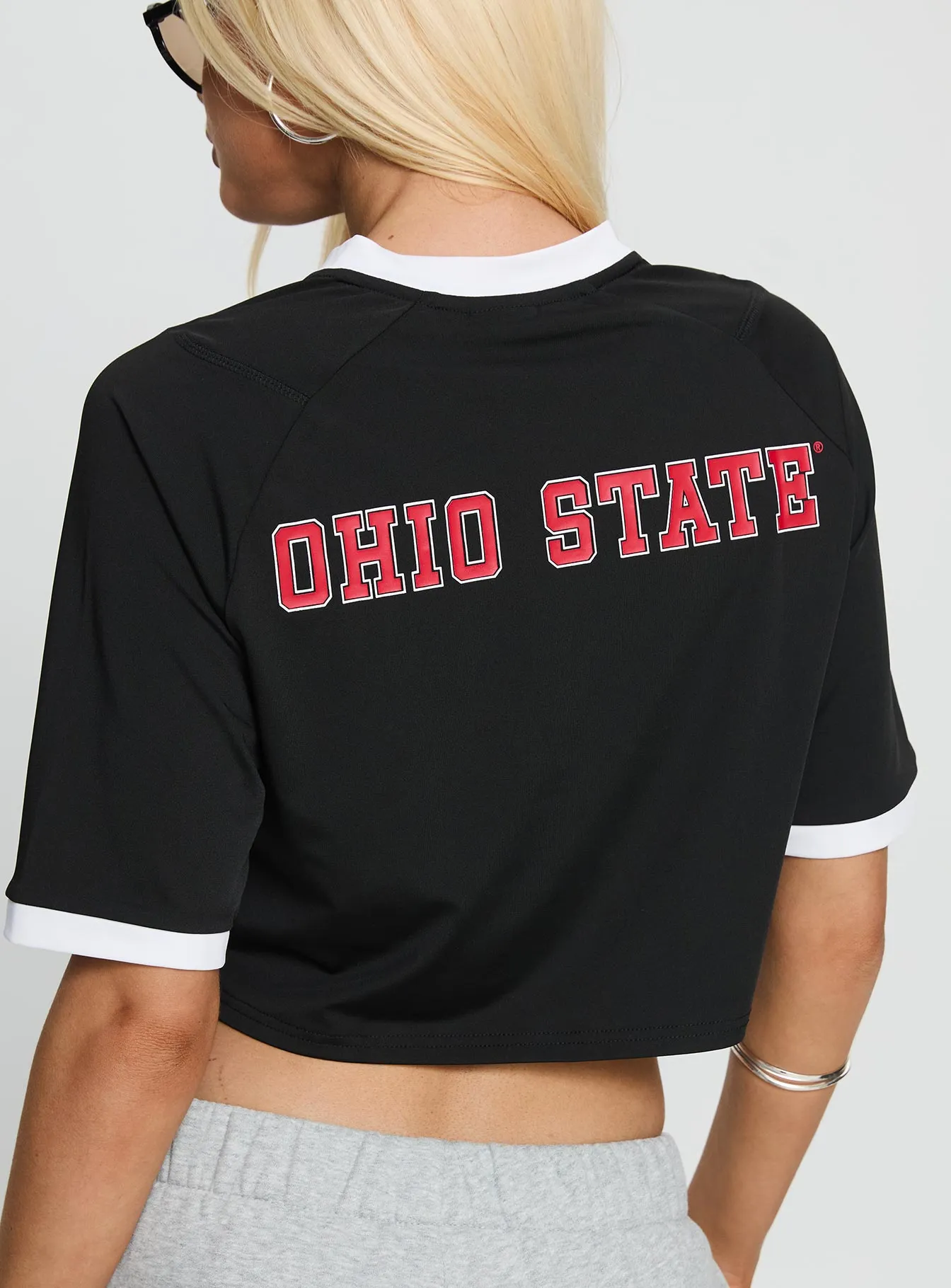 Ohio State Cropped Soccer Jersey Tee Black sold by Princess Polly product image thumbnail 5