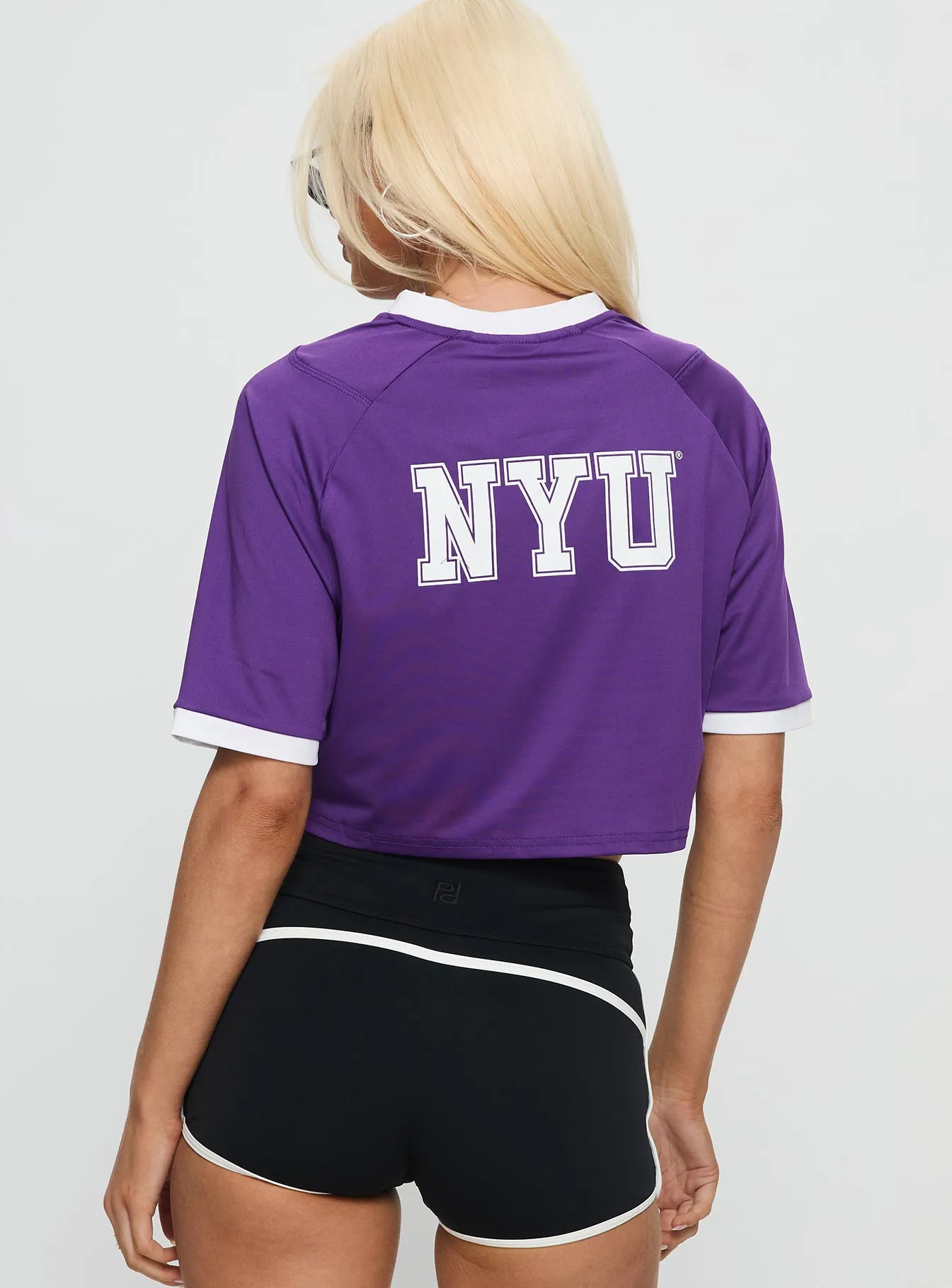 NYU Cropped Soccer Jersey Tee Purple sold by Princess Polly product image thumbnail 4