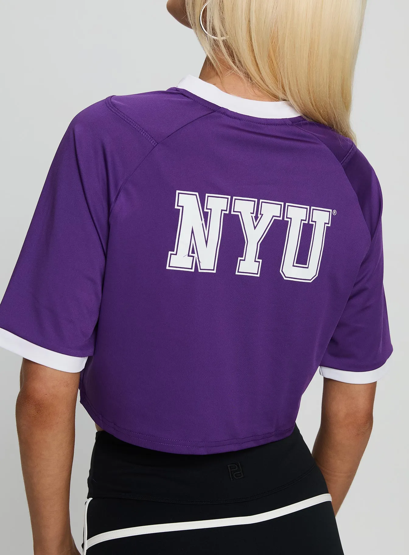 NYU Cropped Soccer Jersey Tee Purple sold by Princess Polly product image thumbnail 5