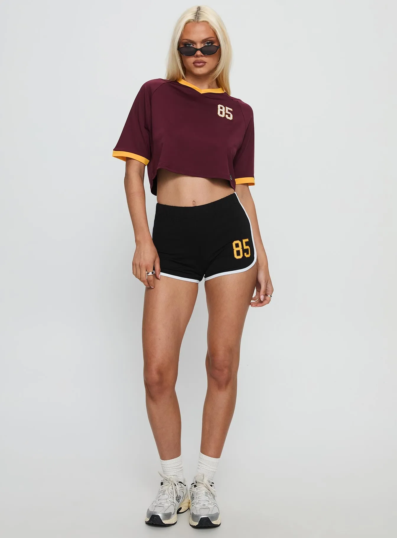 ASU Cropped Soccer Jersey Tee Maroon sold by Princess Polly product image thumbnail 2