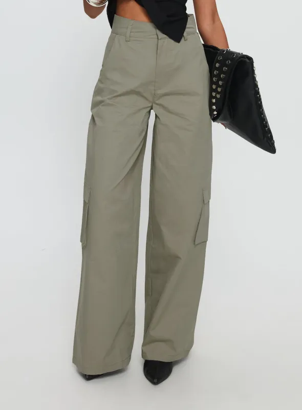 Companions Cargo Slack Pant Khaki sold by Princess Polly