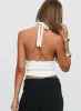 Essences Shirred Peplum Top White sold by Princess Polly