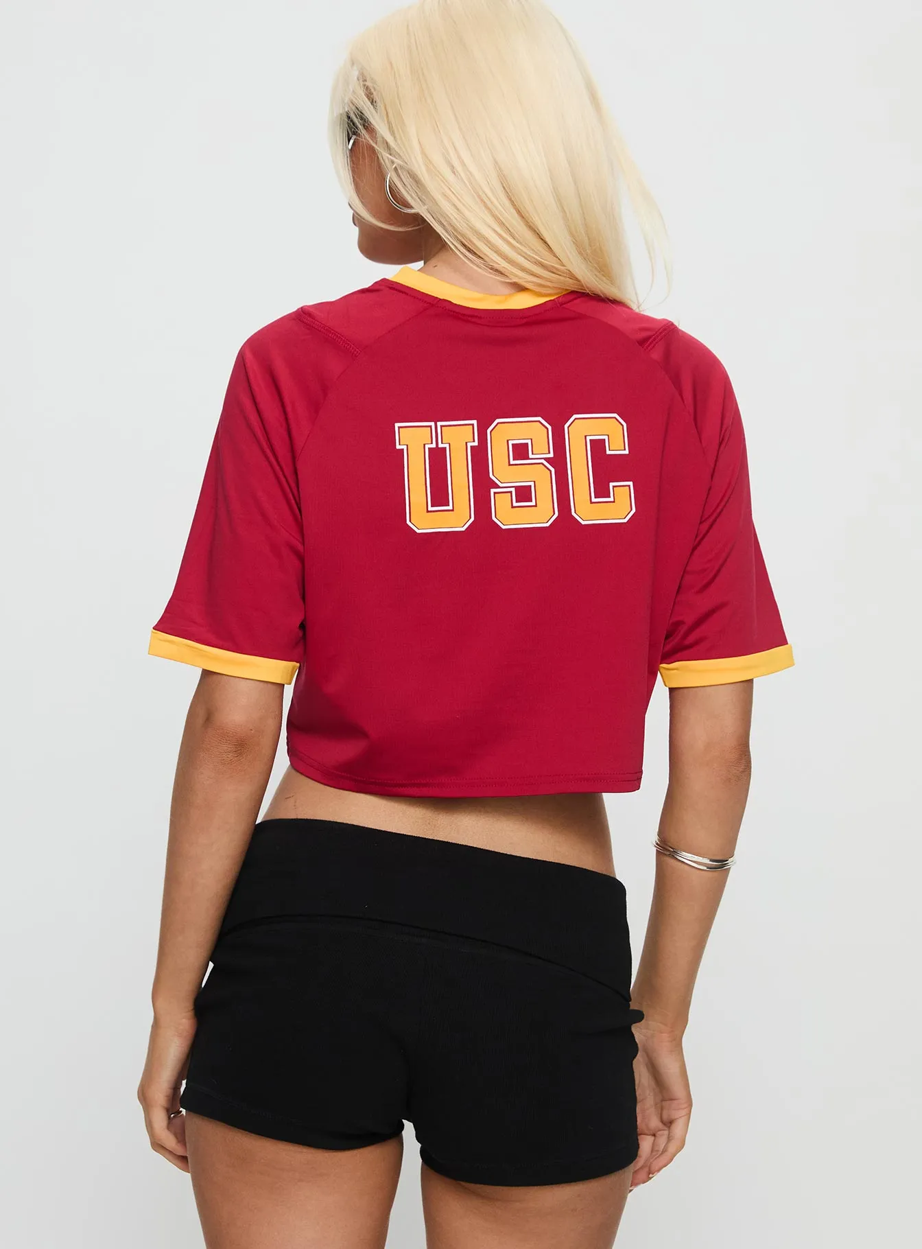 USC Cropped Soccer Jersey Tee Cardinal sold by Princess Polly product image thumbnail 4