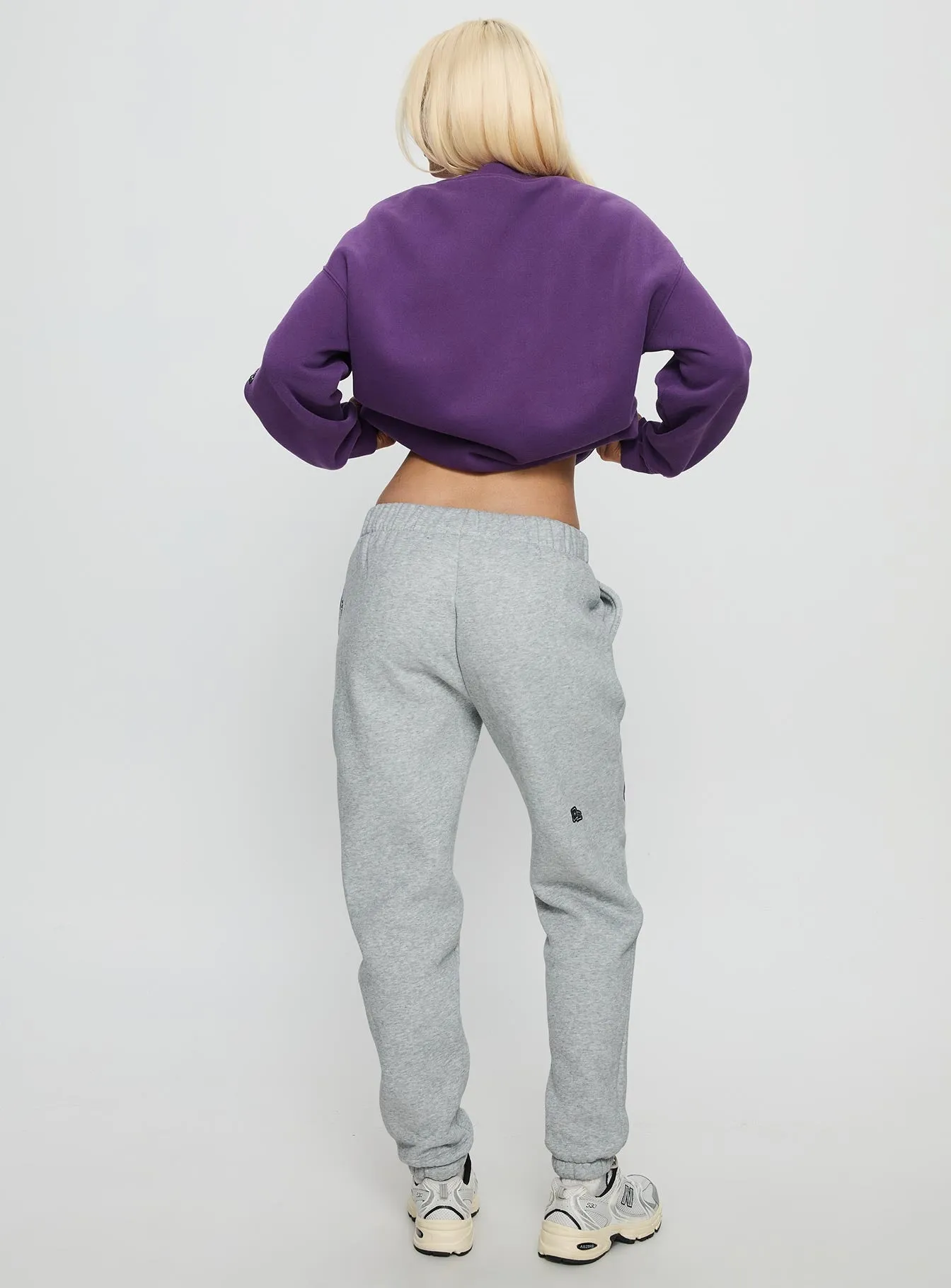 NYU Basic Sweatpants Heather Grey sold by Princess Polly product image thumbnail 4