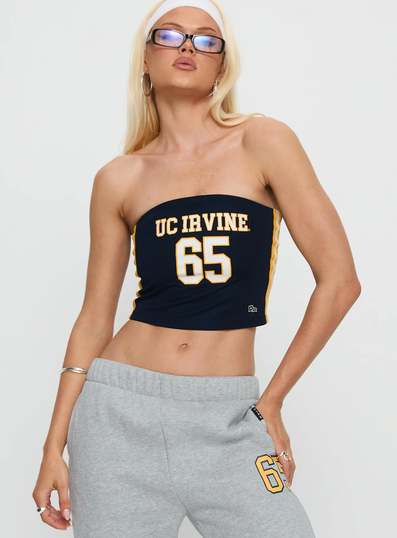 UC Irvine Jersey Tube Top Blue sold by Princess Polly product image thumbnail 2