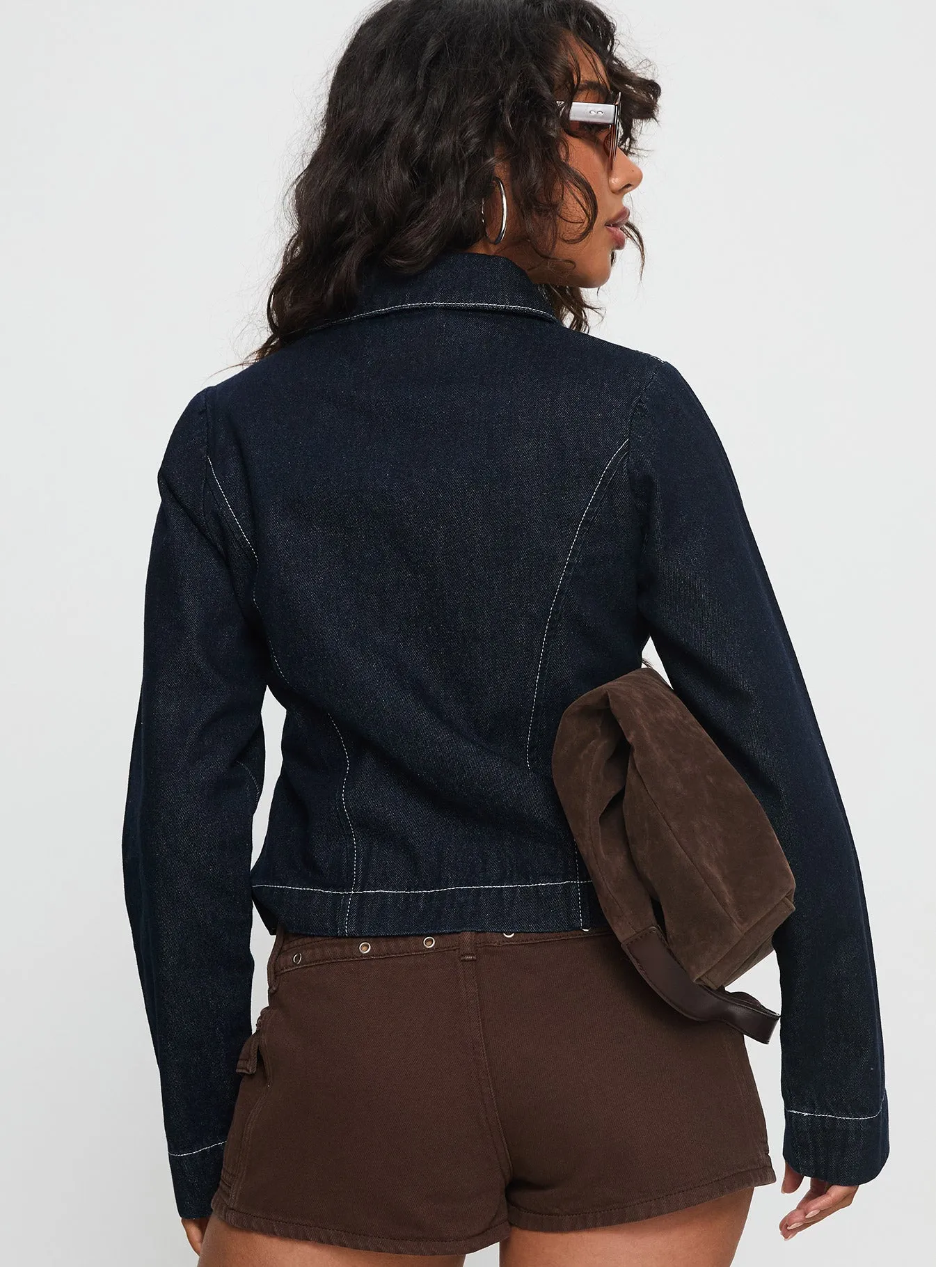 Yuritzi Denim Jacket Indigo sold by Princess Polly product image thumbnail 5