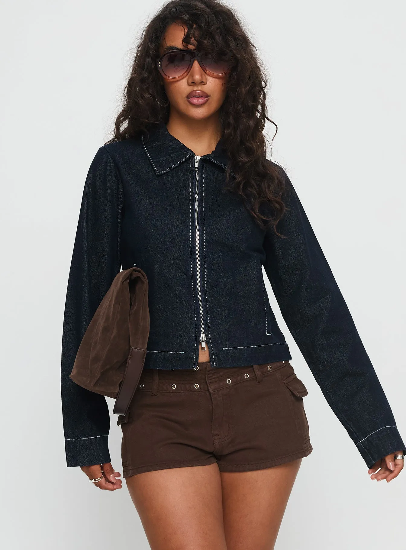 Yuritzi Denim Jacket Indigo sold by Princess Polly product image thumbnail 2