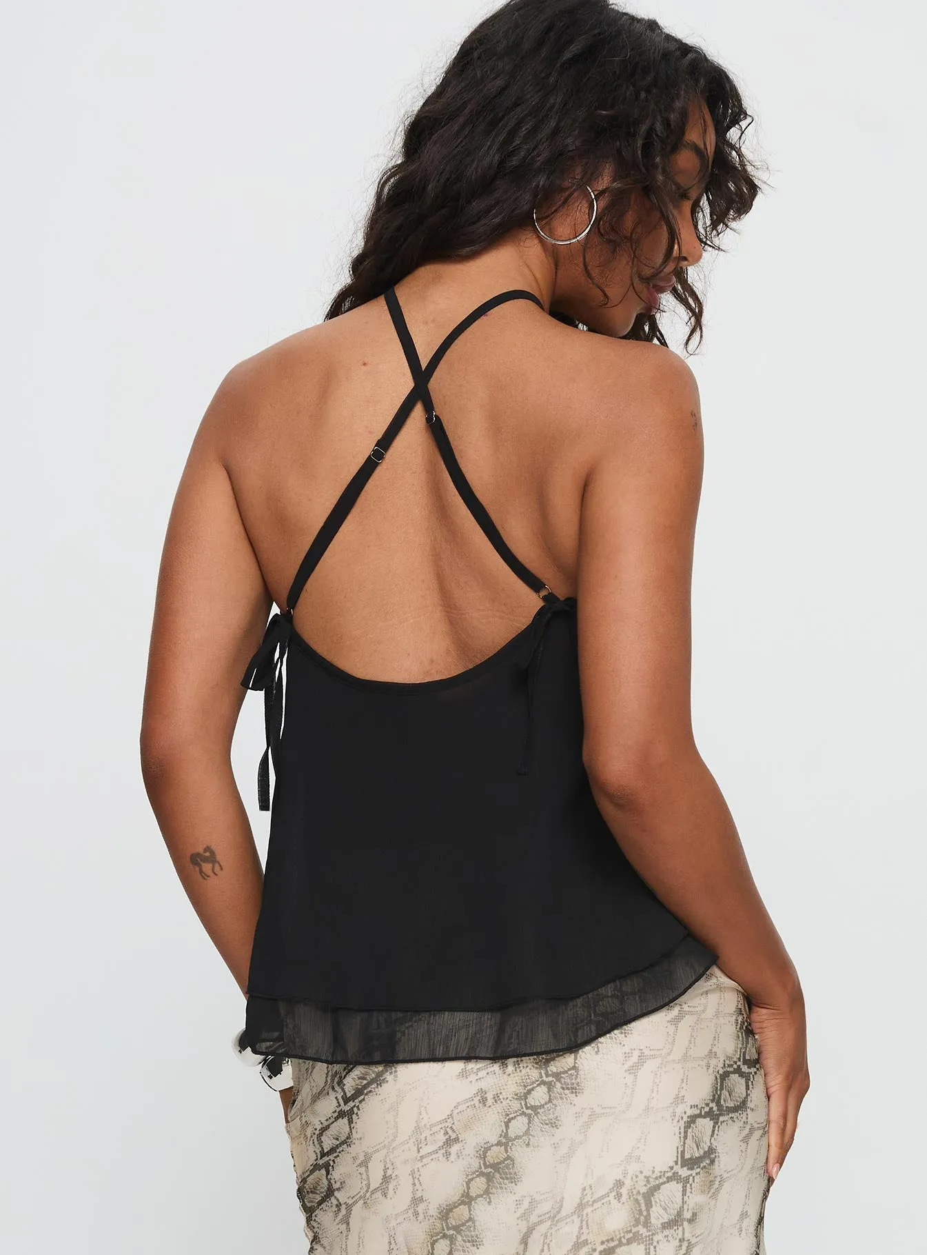 Rafaella Halter Top Black sold by Princess Polly product image thumbnail 4