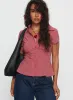 Cottesloe Blouse Top Red Check sold by Princess Polly