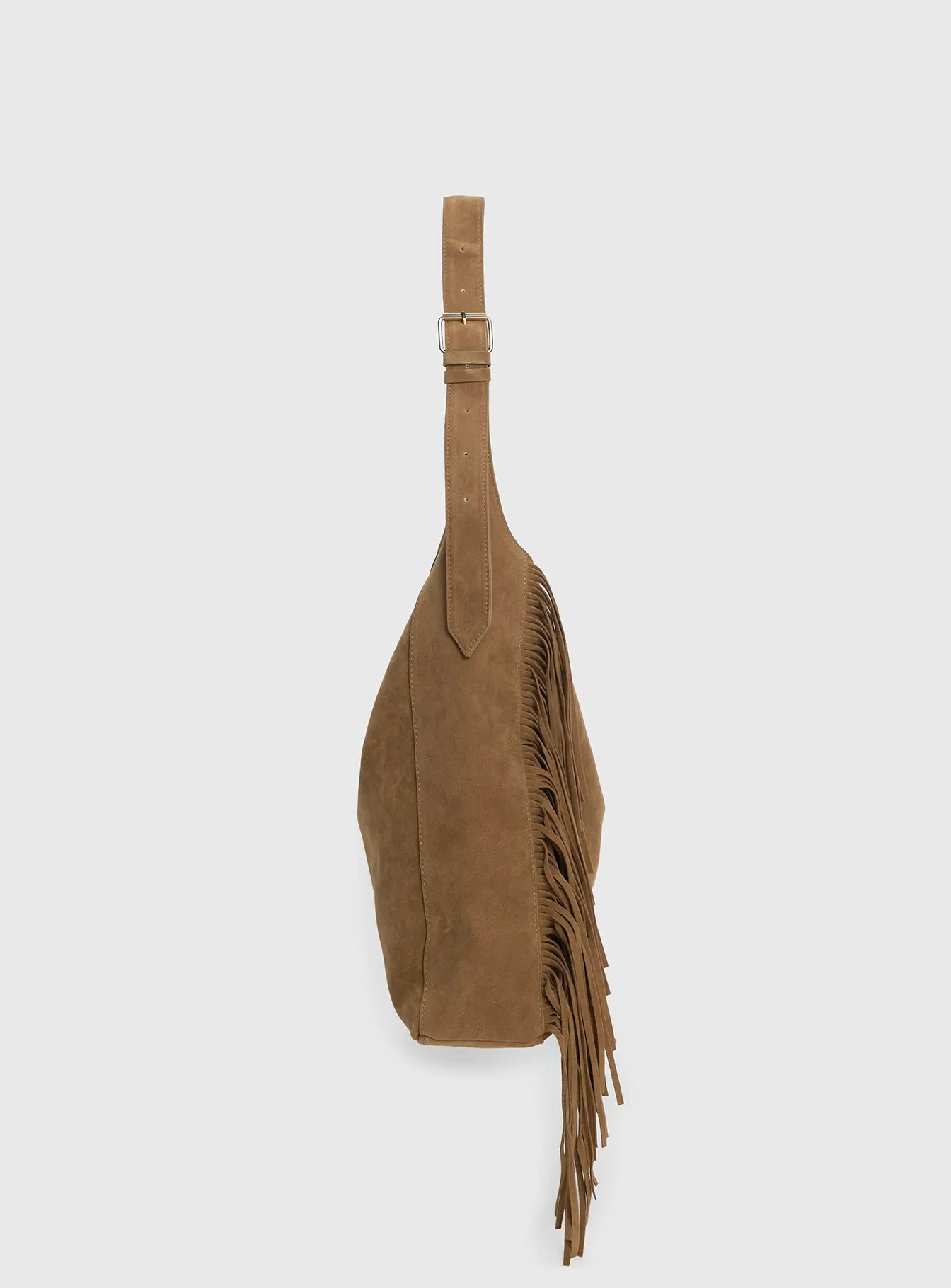 Endless Nights Tassel Faux Suede Shoulder Bag Brown sold by Princess Polly product image thumbnail 4