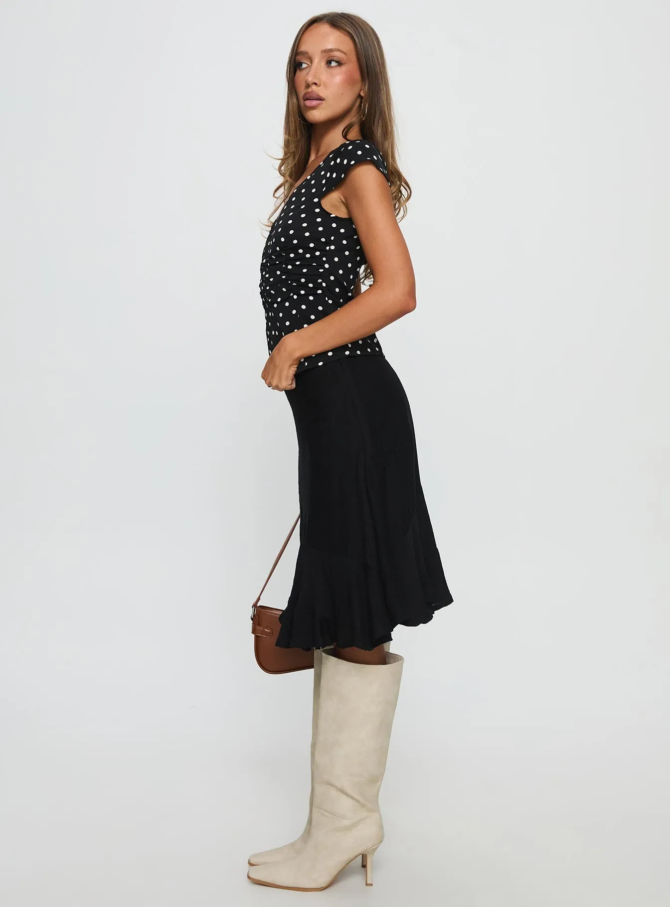 With Kindness Midi Skirt Black sold by Princess Polly product image thumbnail 4