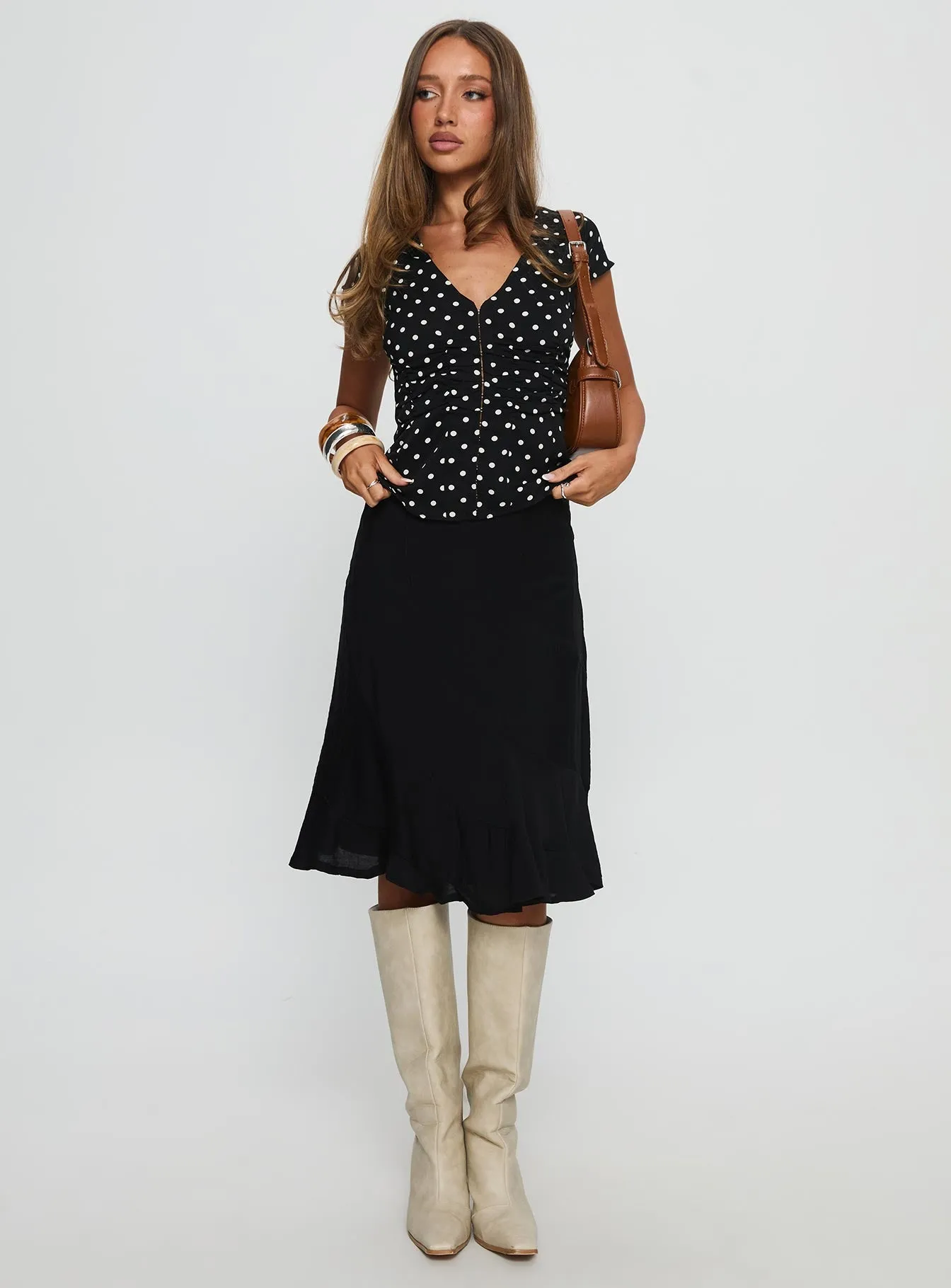 With Kindness Midi Skirt Black sold by Princess Polly product image thumbnail 2