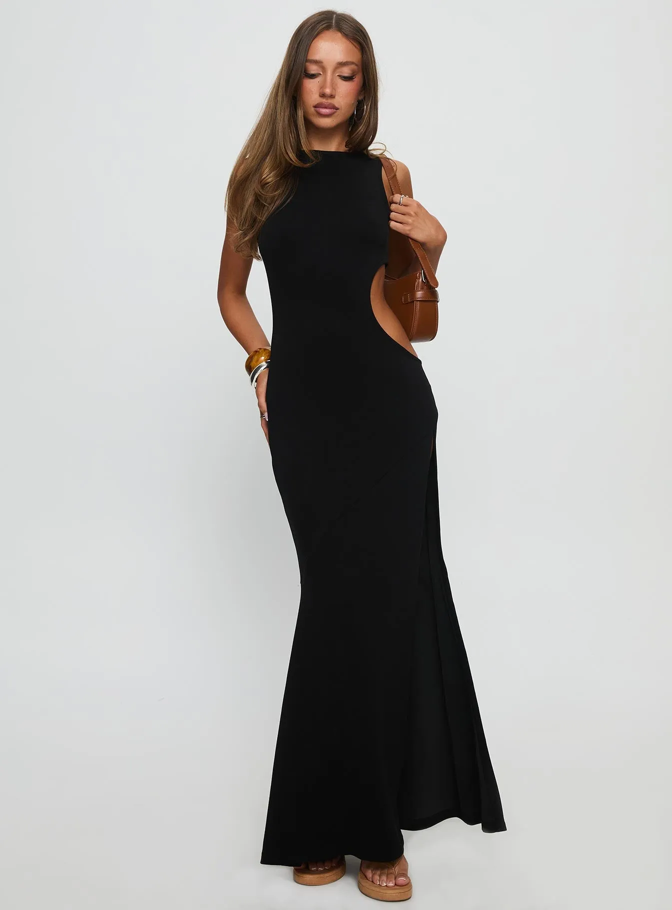 Sorcerer Keyhole Maxi Dress Black sold by Princess Polly product image thumbnail 3