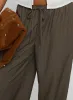 Ketrina Tie Waist Pants Brown Plaid sold by Princess Polly