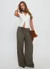 Ketrina Tie Waist Pants Brown Plaid sold by Princess Polly