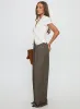 Ketrina Tie Waist Pants Brown Plaid sold by Princess Polly