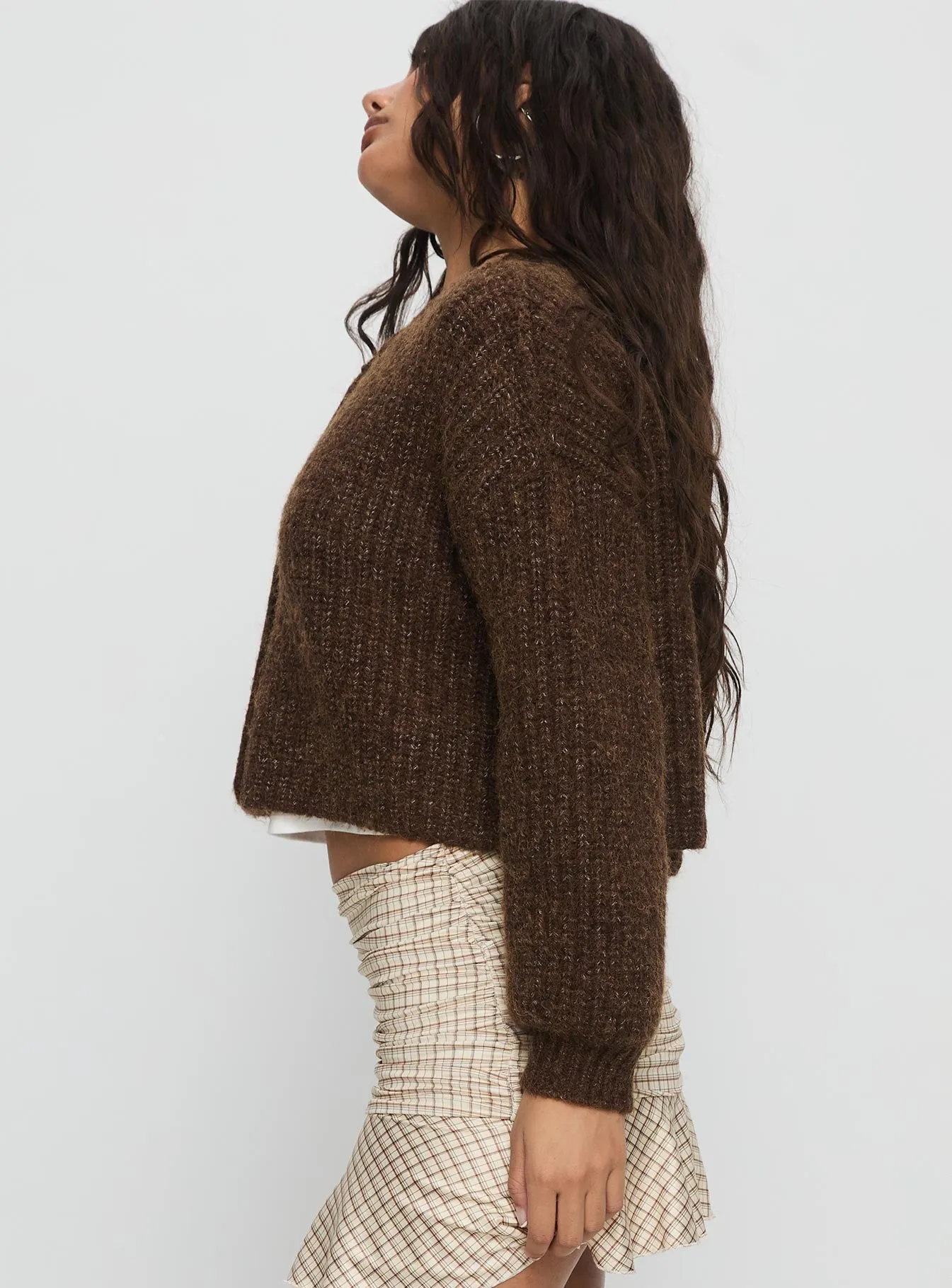 Hadly Knit Cardigan Brown sold by Princess Polly product image thumbnail 4