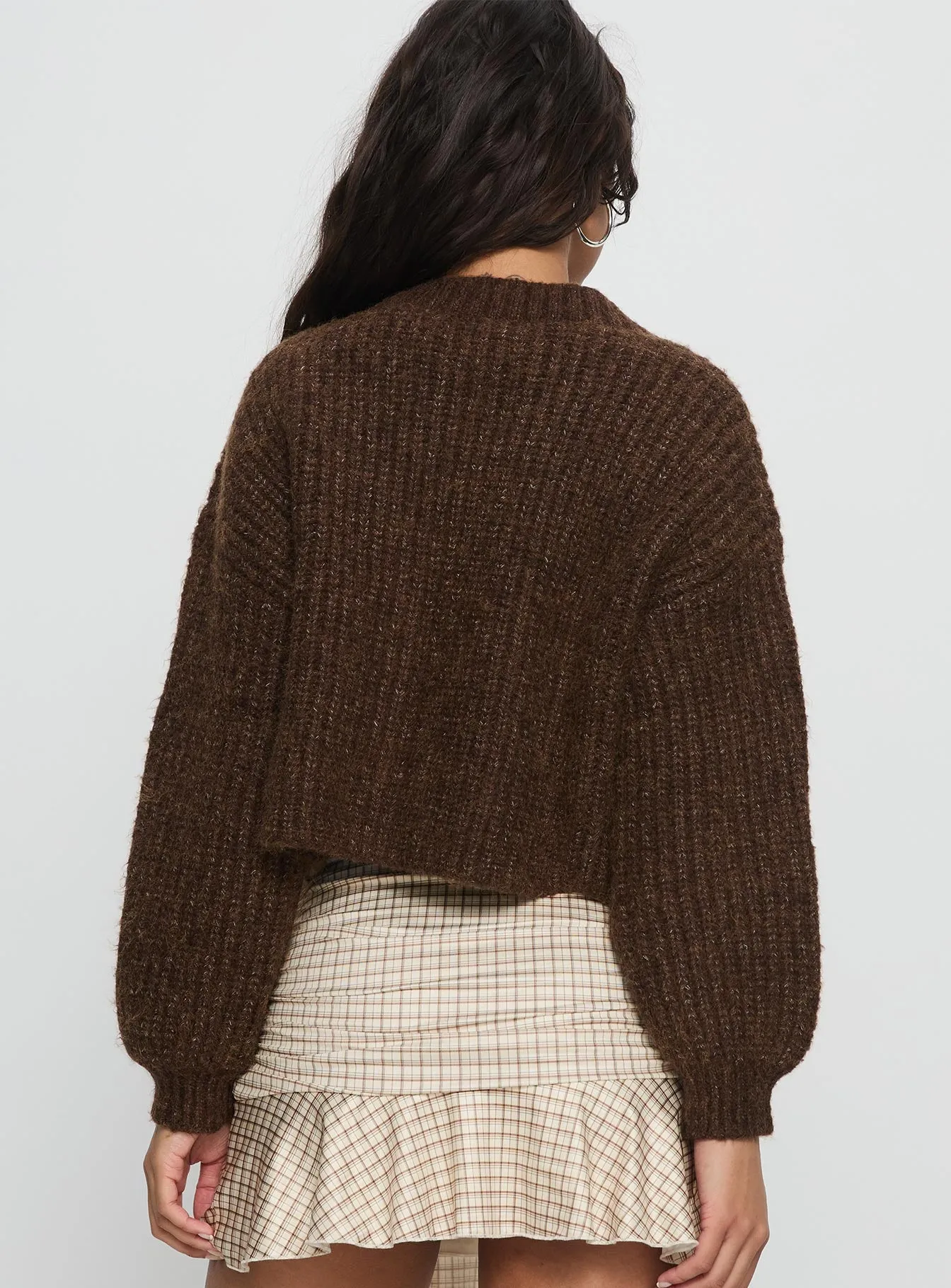 Hadly Knit Cardigan Brown sold by Princess Polly product image thumbnail 5