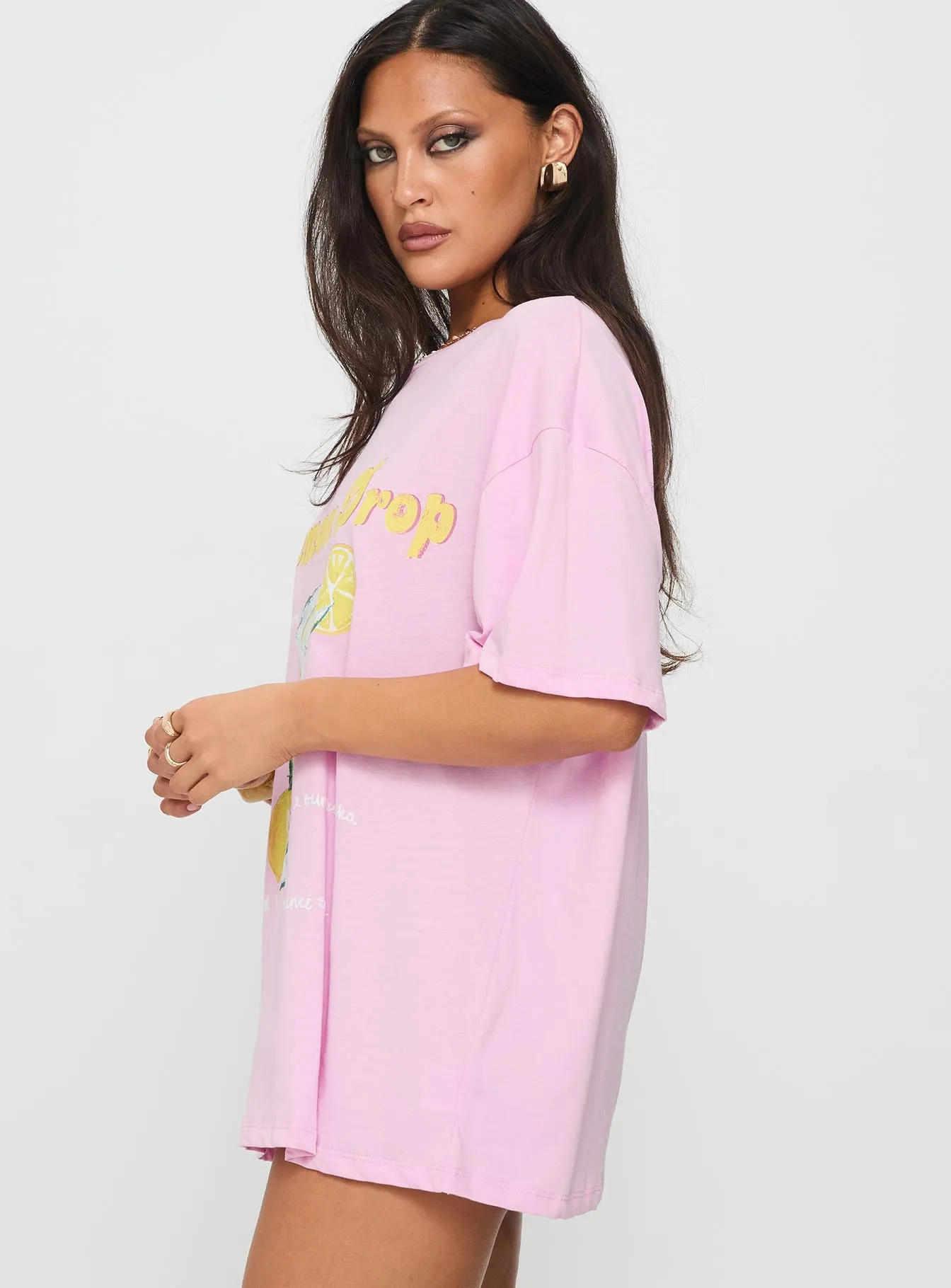 Lemon Drop Oversized Top Pink sold by Princess Polly product image thumbnail 3