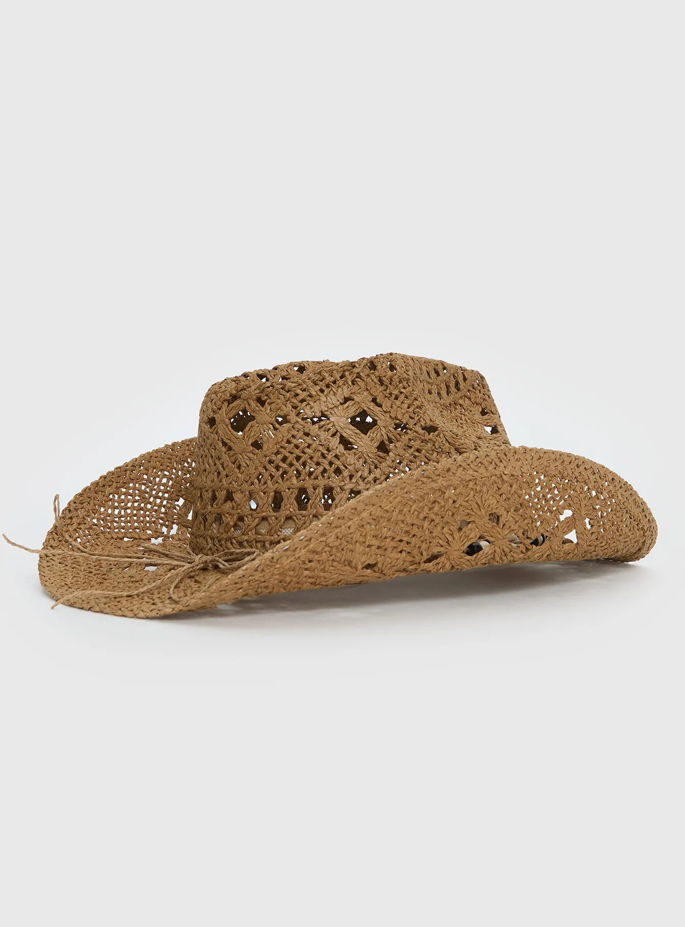 Azuria Straw Cowboy Hat Tan sold by Princess Polly product image thumbnail 3