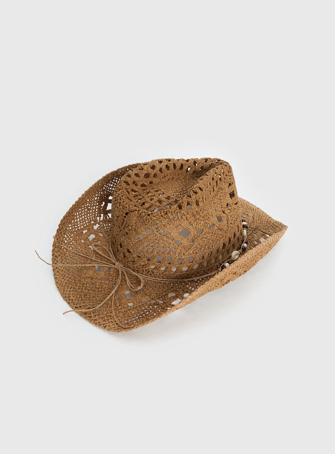 Azuria Straw Cowboy Hat Tan sold by Princess Polly product image thumbnail 5