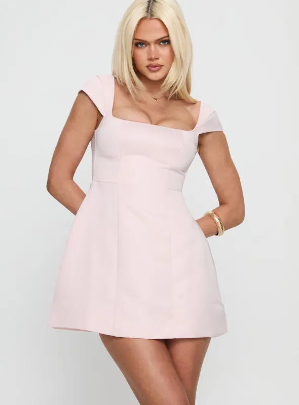 Mariza Mini Dress Light Pink sold by Princess Polly