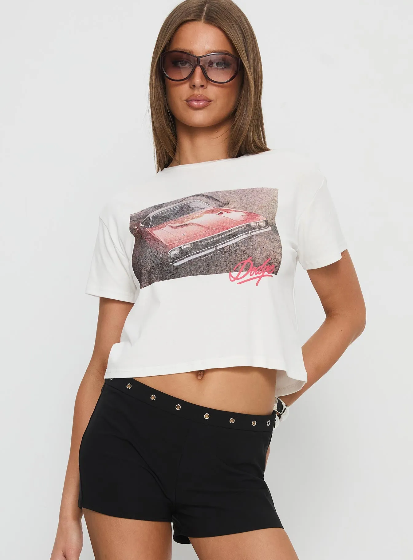 Dodge Girl Graphic Top White sold by Princess Polly product image thumbnail 2
