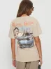 Betty Boop Beach Mode Oversized Graphic Top Washed White sold by Princess Polly