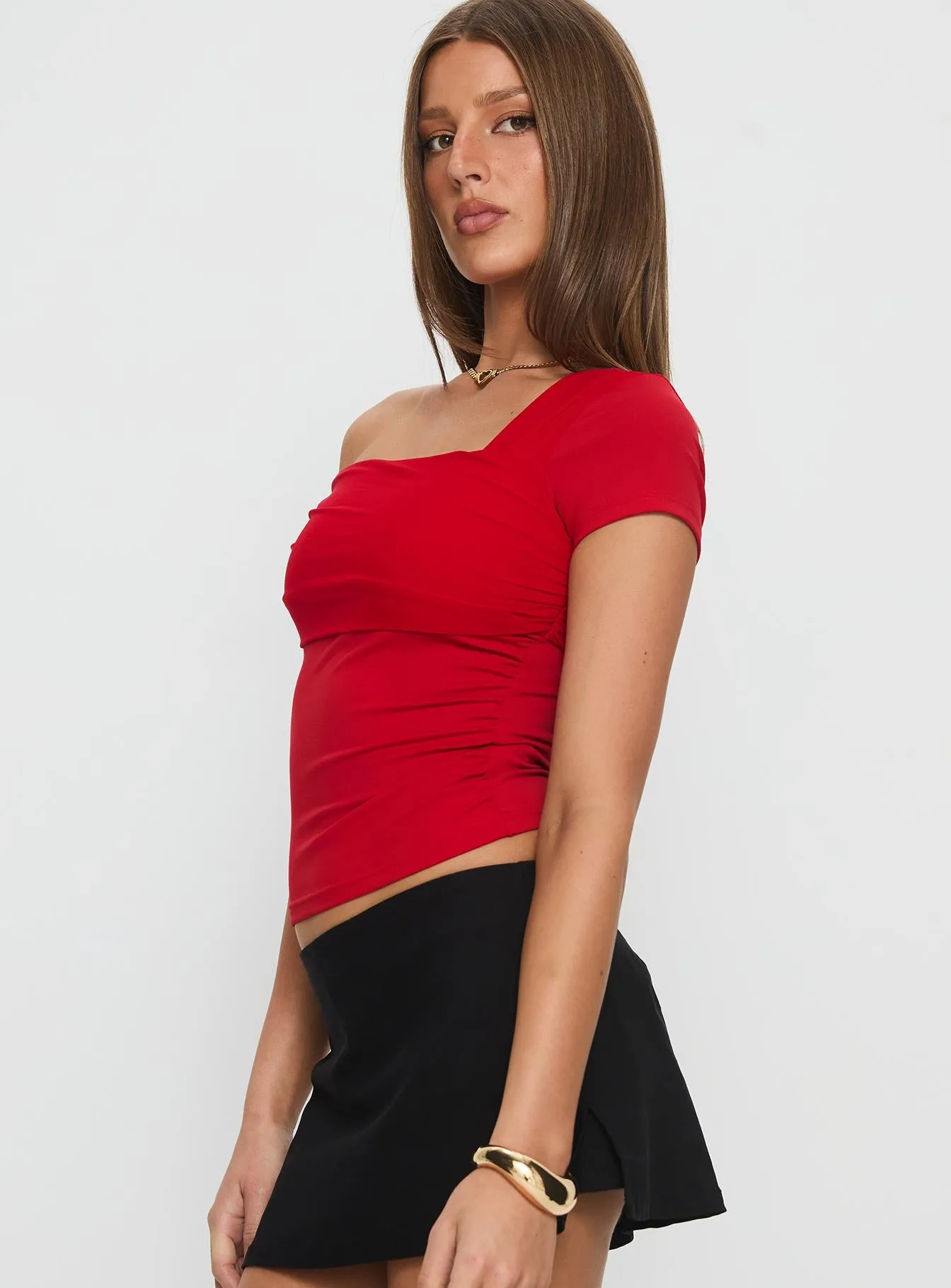 Lynsey Short Sleeve Top Red sold by Princess Polly product image thumbnail 3