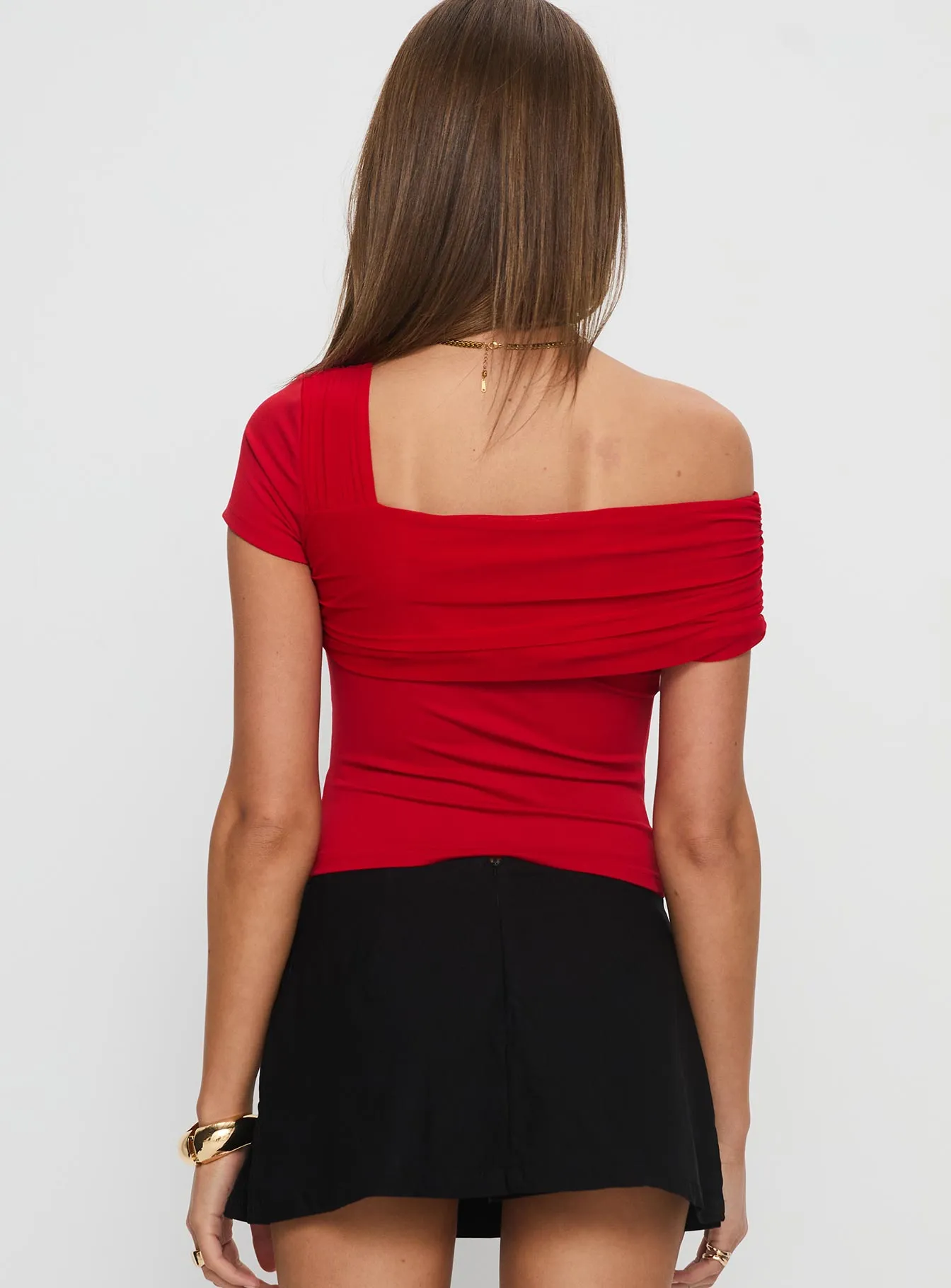 Lynsey Short Sleeve Top Red sold by Princess Polly product image thumbnail 4