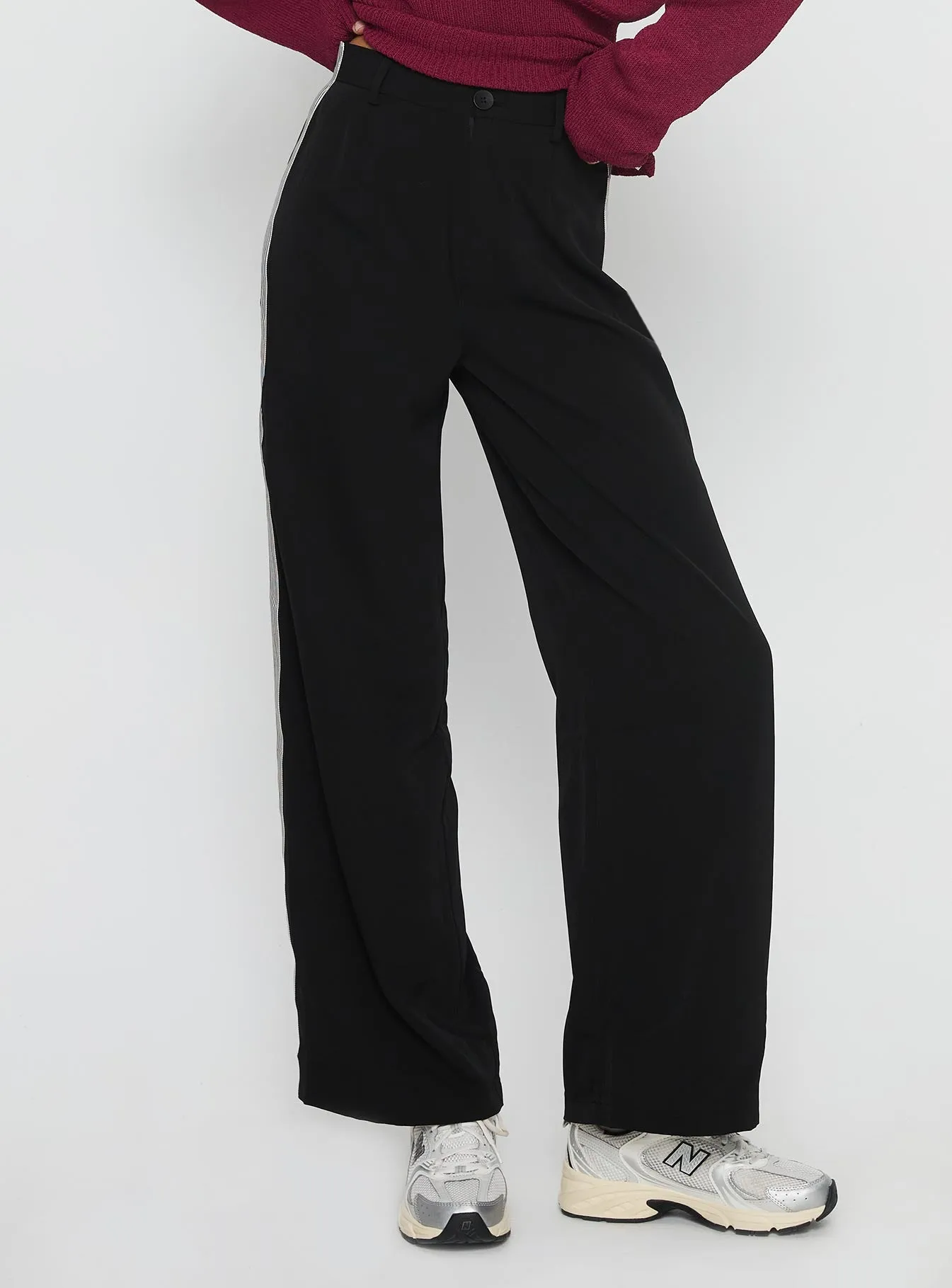 Fusion Tailored Track Pant Black sold by Princess Polly