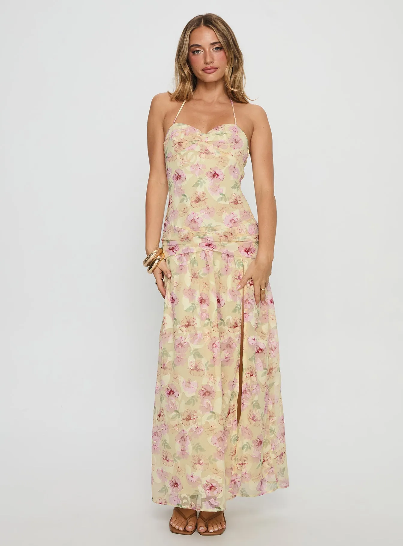 Deserae Halter Maxi Dress Floral Multi sold by Princess Polly product image thumbnail 2