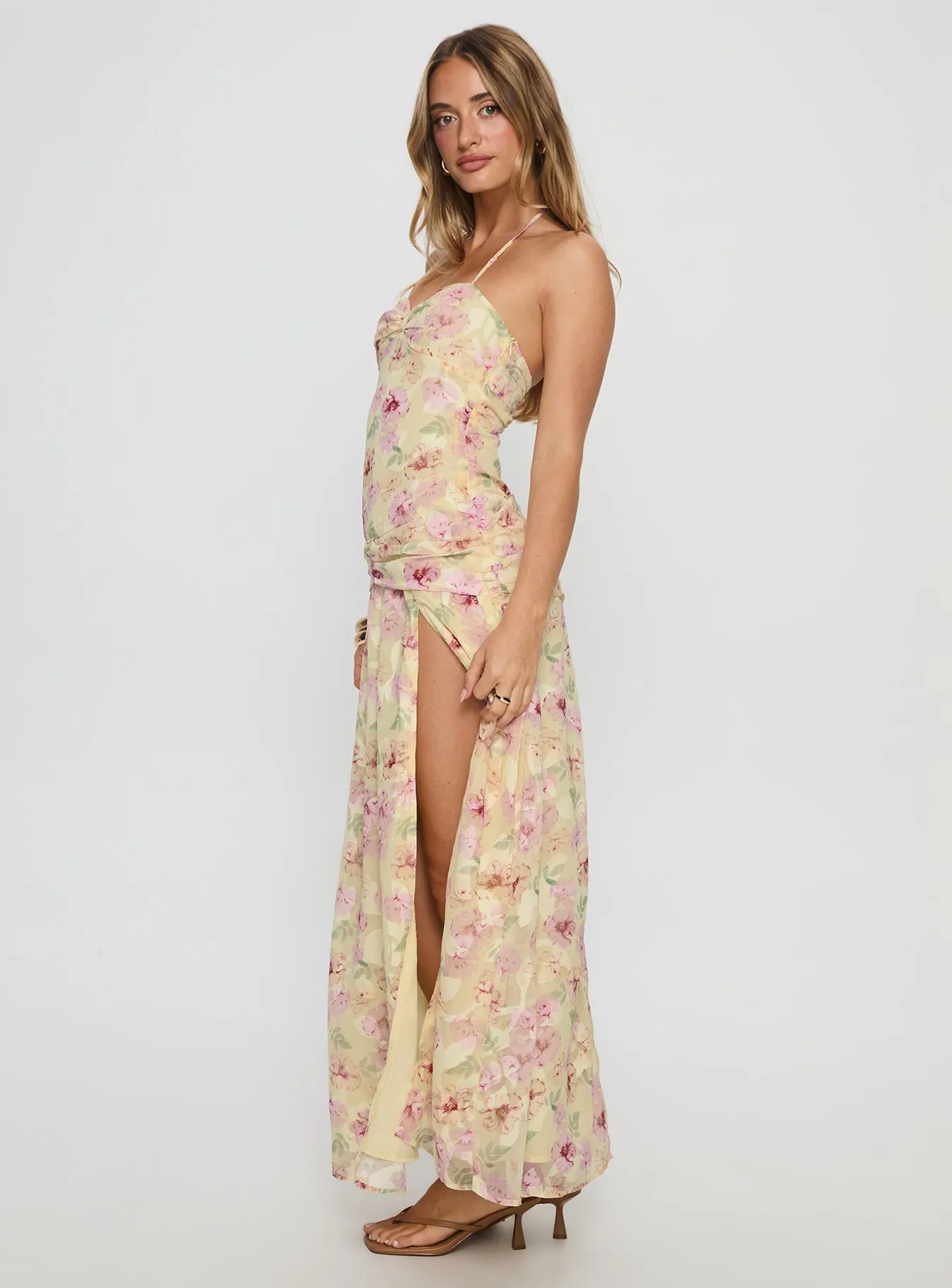 Deserae Halter Maxi Dress Floral Multi sold by Princess Polly product image thumbnail 3
