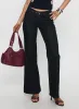 Slow Ride Mid Rise Bootleg Belted Jeans Dark Indigo Blue sold by Princess Polly