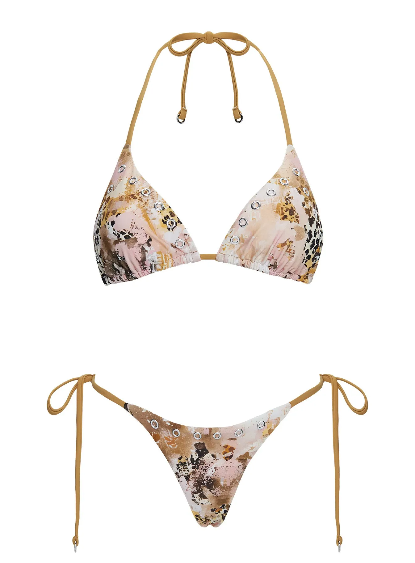 Noxie Triangle Bikini Top Leopard Multi sold by Princess Polly product image thumbnail 5