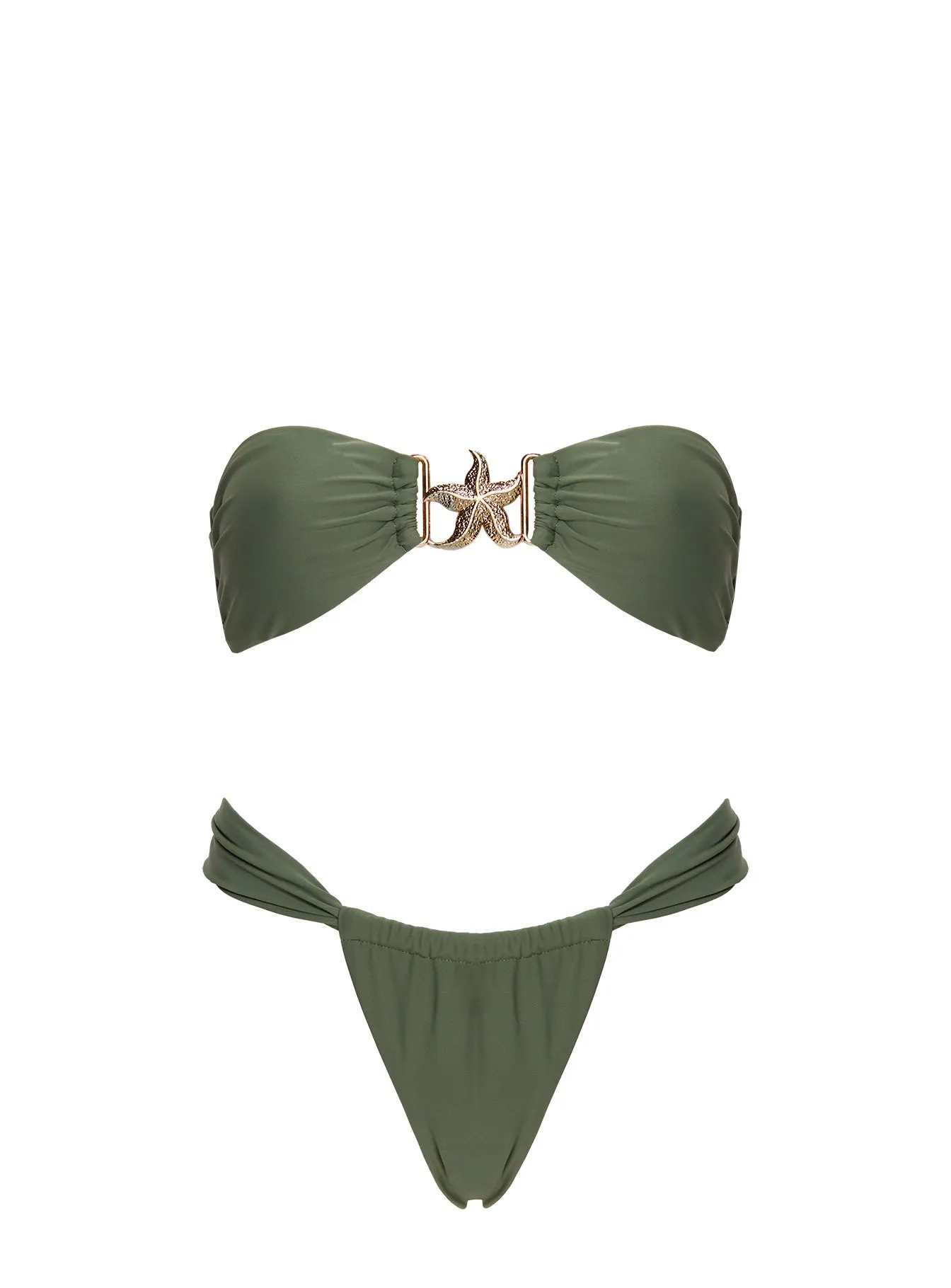 Summer Season Ruched Side Bikini Bottoms Green sold by Princess Polly product image thumbnail 5